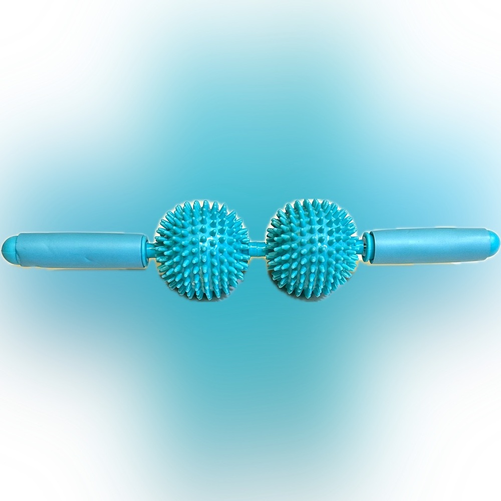 PHYSIQUE 57 MASSAGE ROLLER TEAL FAB FIT FUN FITNESS RESULTS RELIEF RELAX WORKOUT